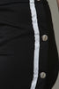 High Waisted Stripe Button-Up Track Pants
