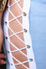Corset Side Lace-Up Denim Jeans
