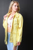 Distressed Raw Square Hem Jean Jacket
