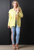 Distressed Raw Square Hem Jean Jacket