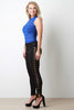 Grommet Corset Lace-Up Mid Rise Stretchy Pants