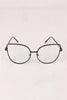 Simple Oversized Clear Lenses Cat Eyed Glasses