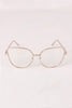 Simple Oversized Clear Lenses Cat Eyed Glasses