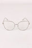 Simple Oversized Clear Lenses Cat Eyed Glasses