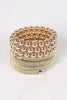 Metallic Wire Wrap Around Bead Bracelet
