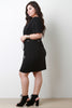 Boat Neck Grommet Embellished Midi Dress