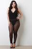 Semi-Sheer Diamond Pattern High Rise Leggings