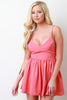 Ruched Waist Strappy Back Sleeveless Romper