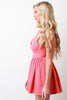 Ruched Waist Strappy Back Sleeveless Romper