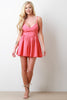 Ruched Waist Strappy Back Sleeveless Romper