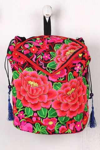 Oriental Lotus Tassel Backpack
