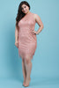 Semi-Sheer Mesh Mock Neck Floral Lace Midi Dress