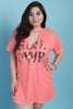 Girl Power Round Neck V-Cut Out Mini Dress