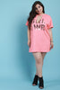 Girl Power Round Neck V-Cut Out Mini Dress