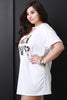 Girl Power Round Neck V-Cut Out Mini Dress