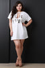 Girl Power Round Neck V-Cut Out Mini Dress