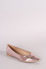 Mirror Metallic Pointy Toe Ballet Flat