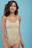 Slashed Soft Knit Sleeveless Bodysuit