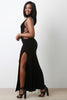 Keyhole Yoke O-Ring Accents High Slit Jumpsuit