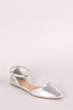 Bamboo Metallic Crisscross Back Pointy Toe Ballet Flat