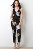 Ruffle Collar Floral Jumpsuit