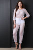 Diamond Fishnet Mesh Boat Neck Jumpsuit