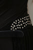 Star Studded Vegan Suede Fringed Belt