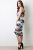 Tie Dye Cross-Back Midi Dress