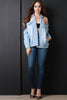 Cold Shoulder Denim Jean Jacket