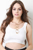 Drop Linked Hoops Collar Necklace