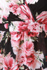 Surplice Floral Chiffon Maxi Dress