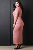 Zipper Back Semi-Sheer Maxi Dress