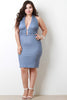Halter Chambray Backless Dress